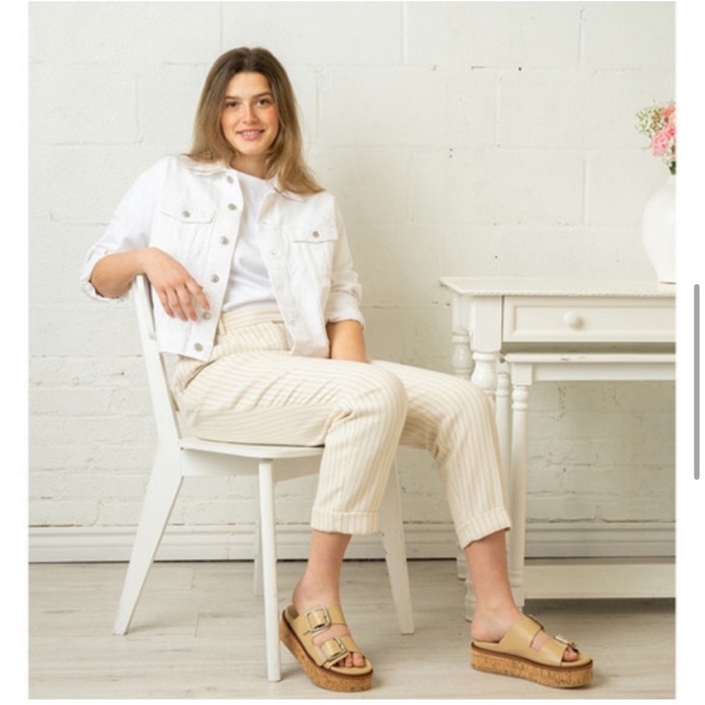 NWT J/SLIDES BELINDA Sand Leather Sandal - Picture 6 of 16